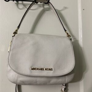 Michael Kors White Leather Shoulder Bag